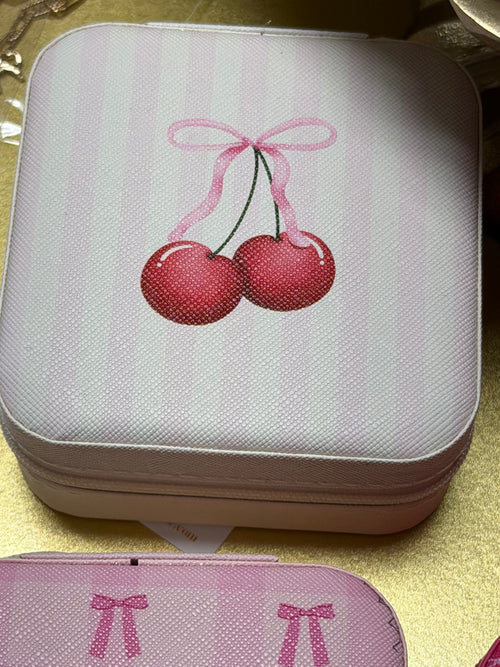 Cherry Travel Jewelry Case