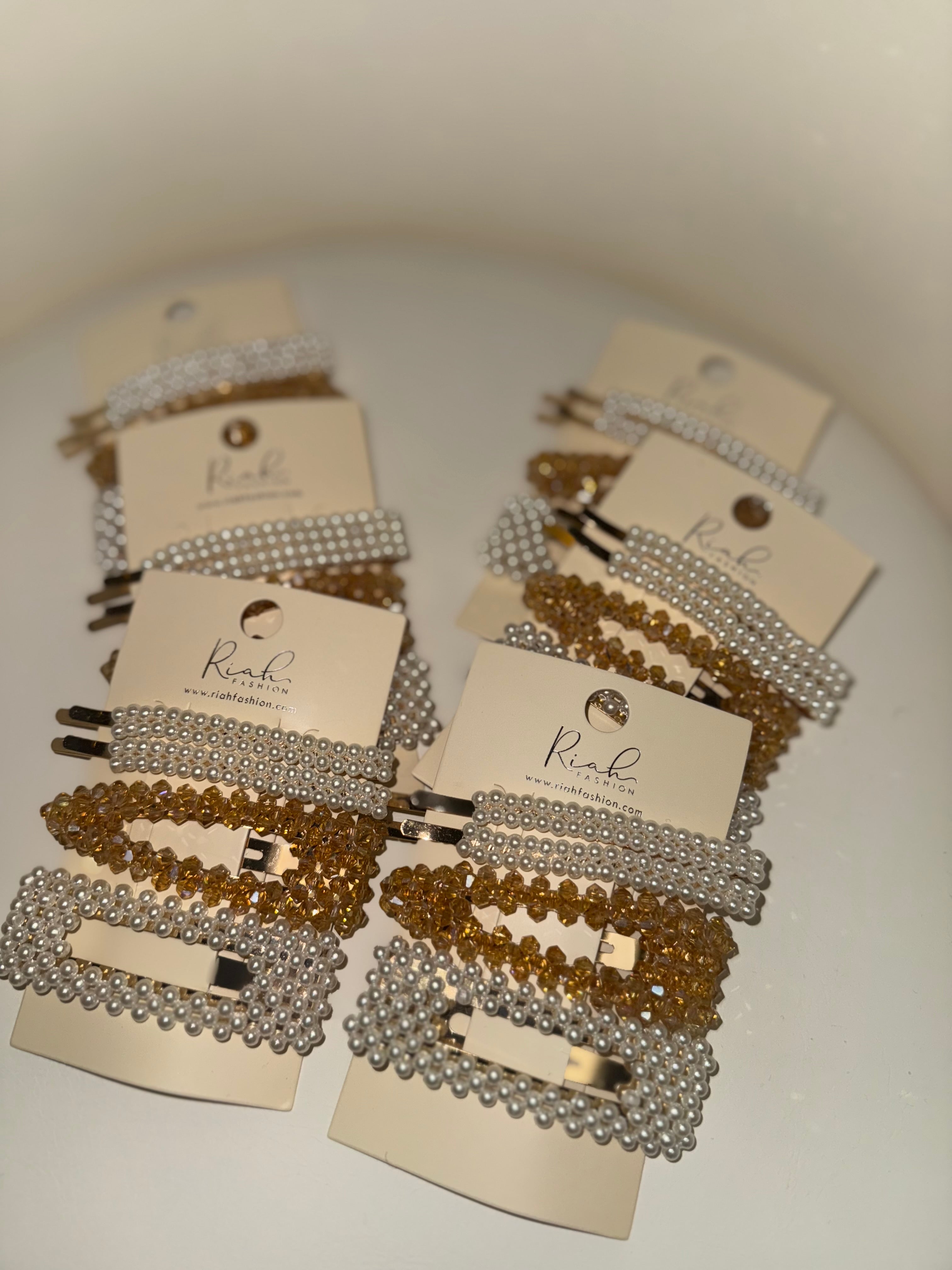 Beaded Hair Pin/Barrette Sets