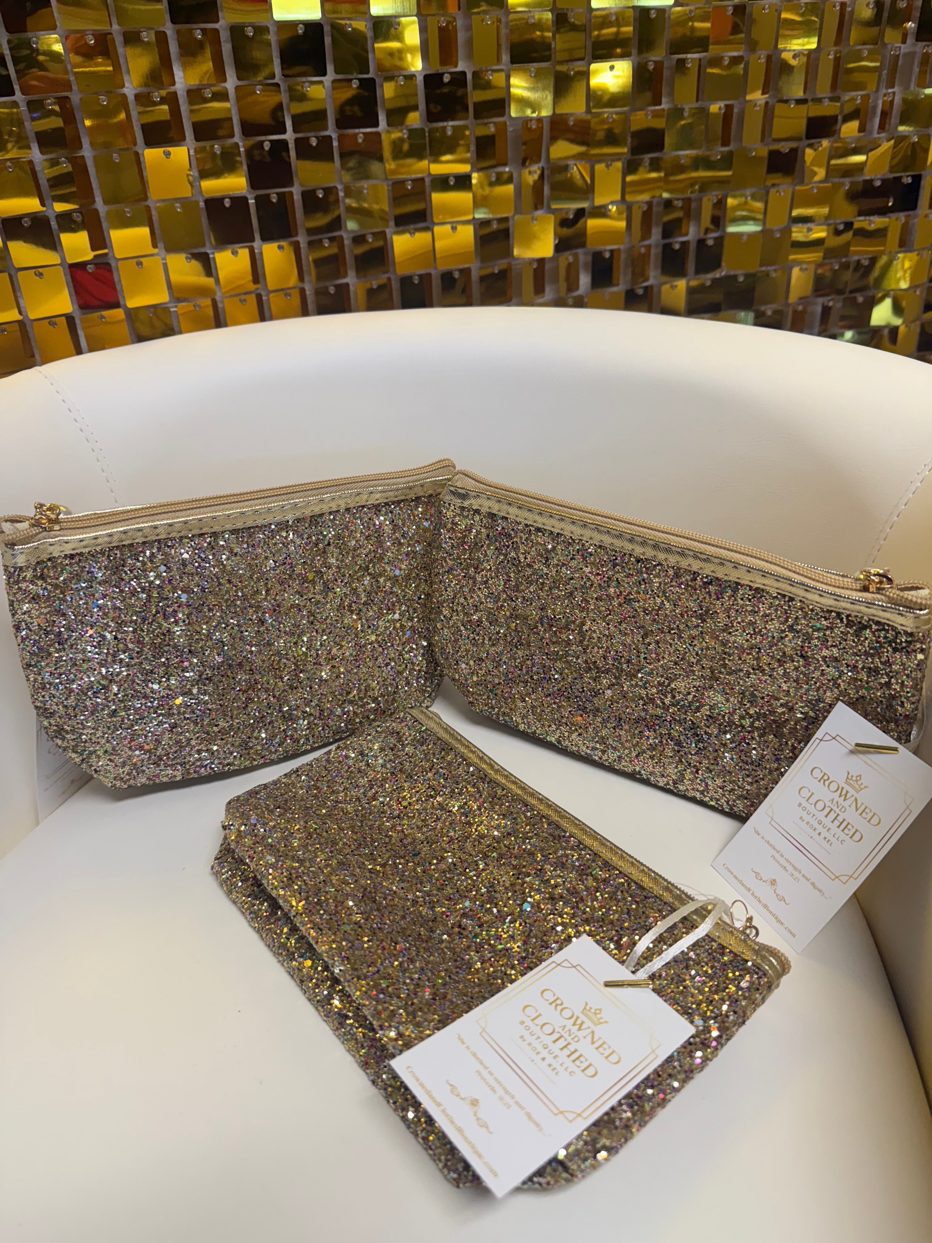 Glitter Cosmetic Pouch Bag